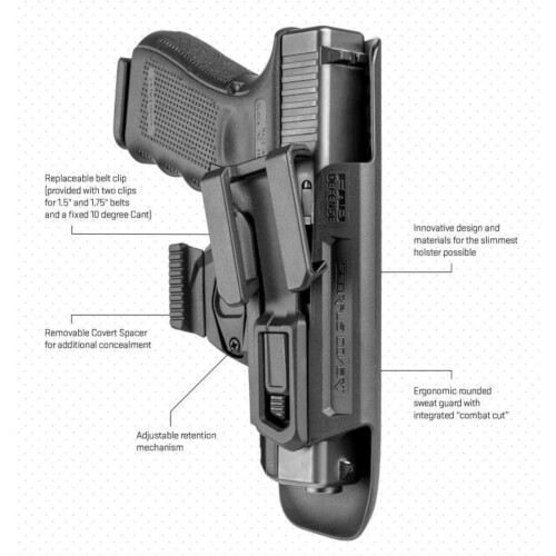 FAB Defense MULTI Scorpus IWB Innenholster - IWB-Holster (BLK) LINKS HOLSTER