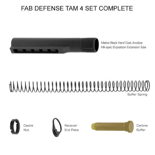 TAM-4 Buffer Tube Set für AR15 / M16 / M4 + GLR16 Schulterstütze