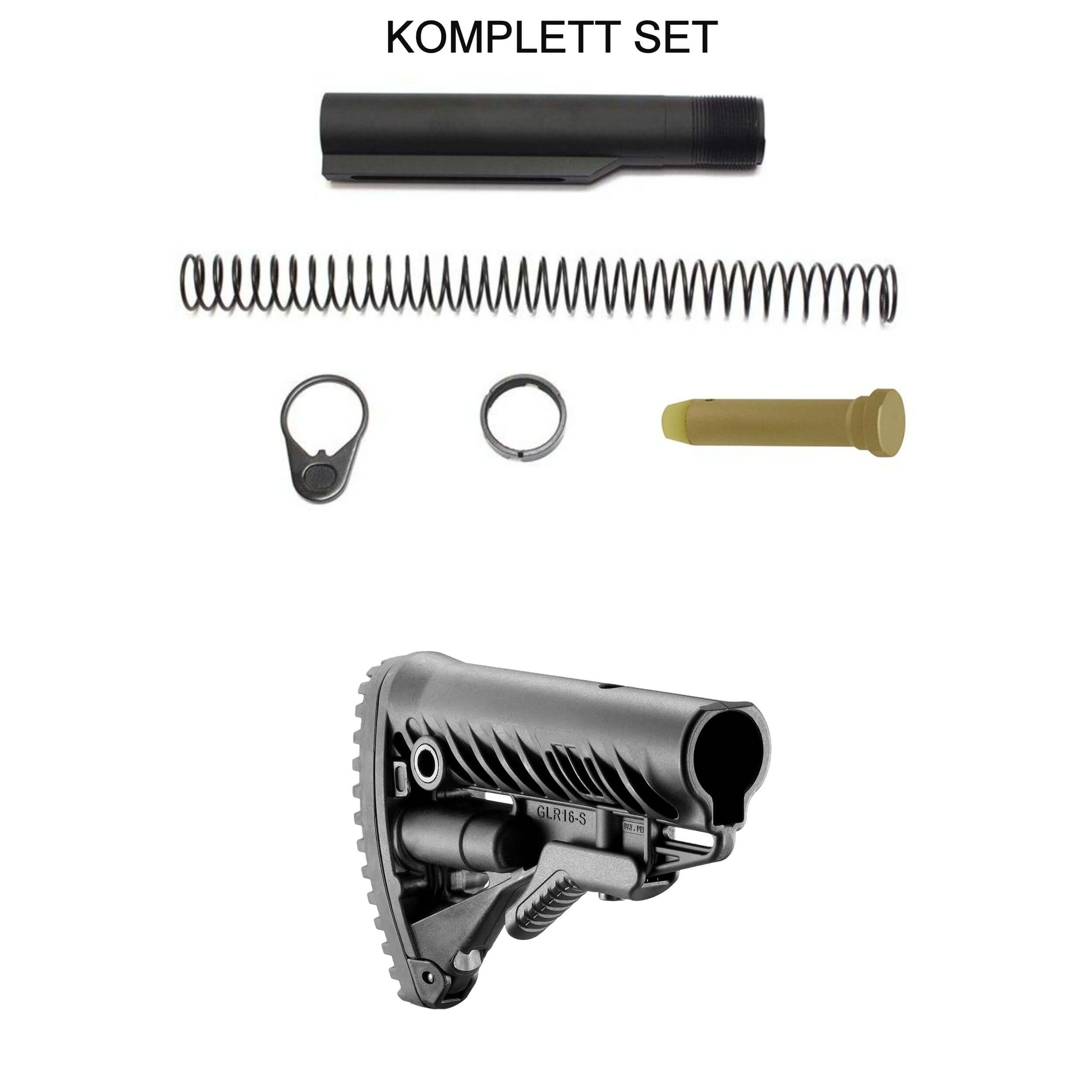 TAM-4 Buffer Tube Set für AR15 / M16 / M4 + GLR16 Schulterstütze