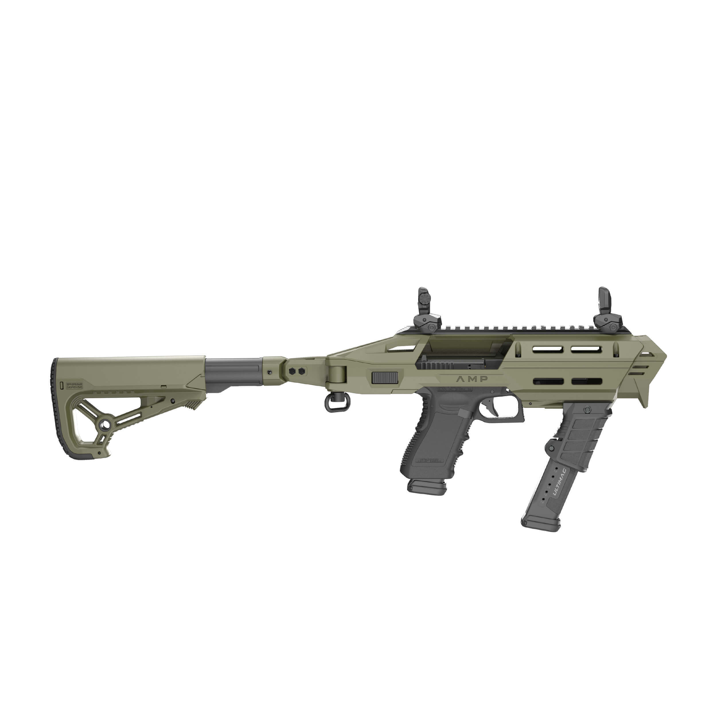 FAB AMP M4 PRO KPOS Pistol Conversion Kit - Für CZ Shadow 2 oliv